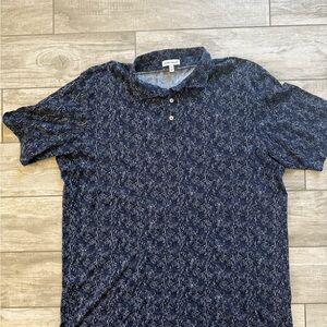 Peter Millar Navy Patterned Polo Shirt